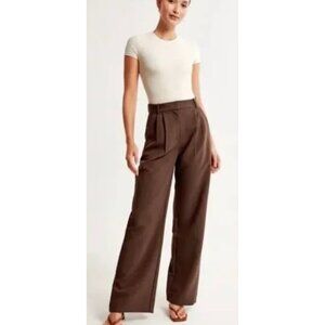 Abercrombie & Fitch Brown Wide-Leg Trousers